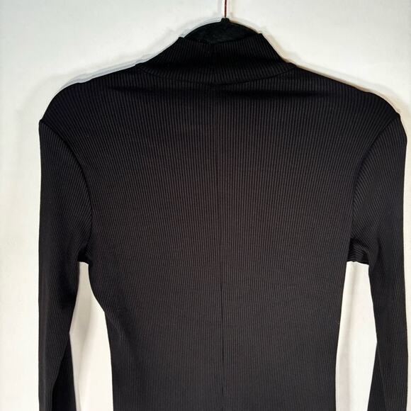 Lulus Size XL Long Sleeve Bodycon Dress Black Sweet Season Ribbed Mock Neck - Picture 13 of 16
